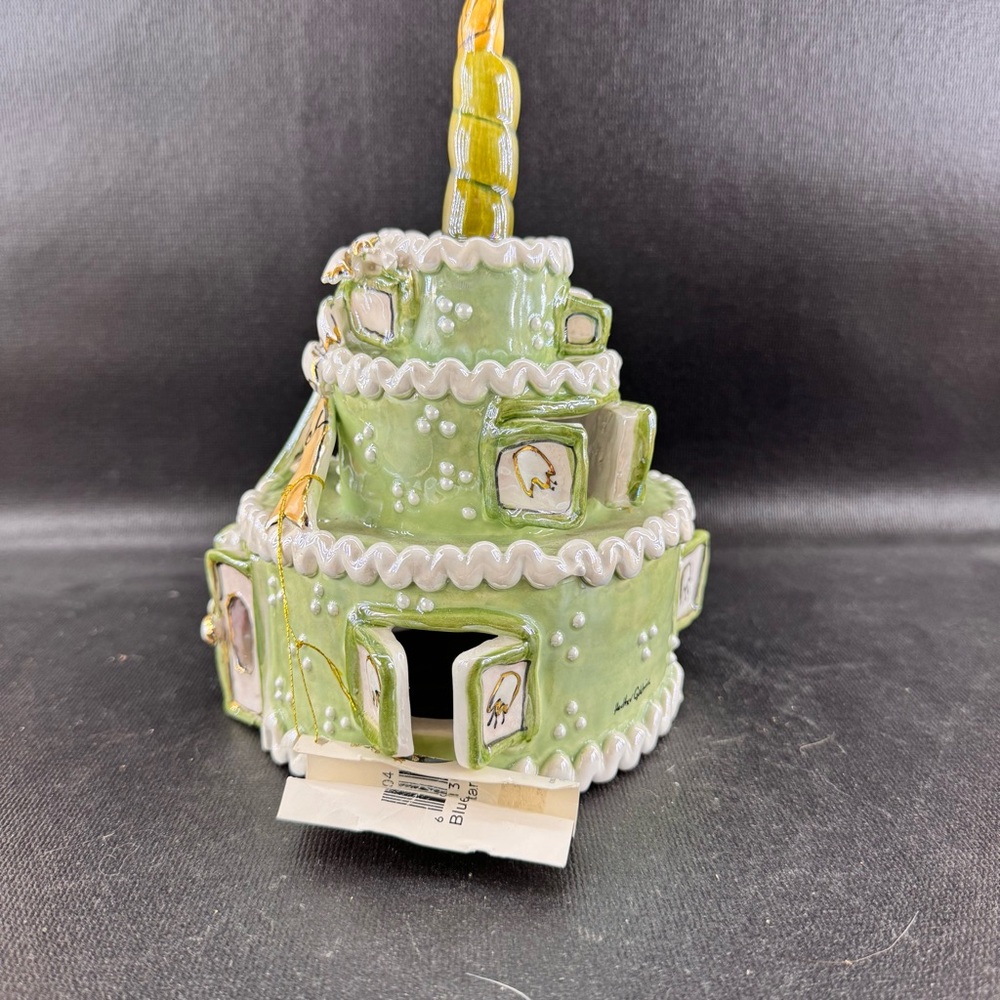Blue Sky Clayworks "May" Birthday Cake Candle House Designed By Heather Goldminc - Picture 2 of 9